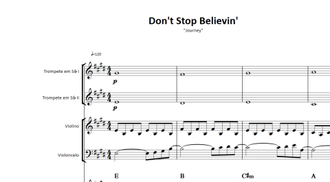 Don't Stop Believin' · Quinteto - comprar online