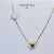 Gargantilha due corações - ouro e madrepérola - ouro 18k - comprar online