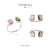 Anel cristal gota oval - prata 925