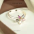Anel flor zircônias coloridas - ouro 18k - comprar online
