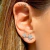 Brinco earcuff estrela e zircônia - prata 925 - comprar online