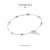Pulseira contas e cruz - prata 925 - Veneto Gioielliere 