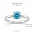 Anel Solitário aquamarine - moissanite - comprar online