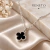 Pulseira trevo preta - prata 925