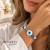 Pulseira pedras e olho grego - Prata 925