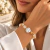 Pulseira pedras e trevo madrepérola - Prata 925 - comprar online