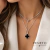 Pulseira trevo preta - prata 925 - Veneto Gioielliere 