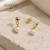 Brinco bolinha e pérola - ouro 18k - Veneto Gioielliere 