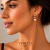 Brinco 3 corações - ouro 18k - comprar online