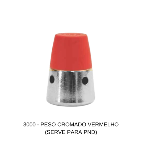 PESO CROMADO VERMELHO (SERVE PARA PND)