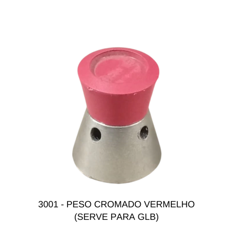 PESO CROMADO VERMELHO (SERVE PARA GLB)