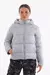 Campera Dama Matelasse Con Capucha Gris - comprar online
