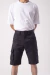 Bermuda Cargo Elastizada Negro - comprar online