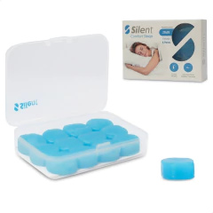 Protetor Auricular Silent Sleep Silicon 28dB 6 Pares Azul - comprar online