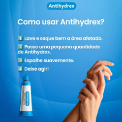 Antihydrex Pomada para Suor Excessivo Mãos Pés Axilas 70g - Suor Nunca Mais
