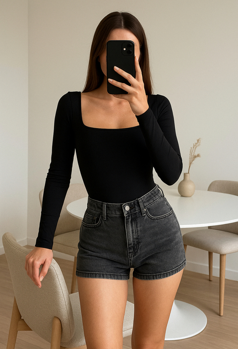 Body cuadra ml manga larga Lycra