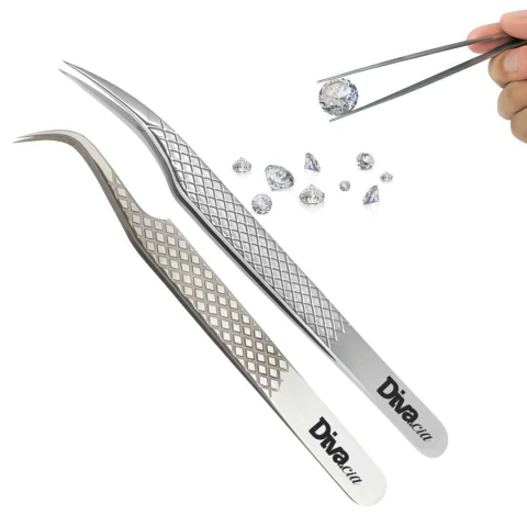 Kit 2 Diamantadas Extensão Cílios Curva e Semi Curva para Isolamento, Volume Russo, Mega e Fios Tecnológicos - comprar online