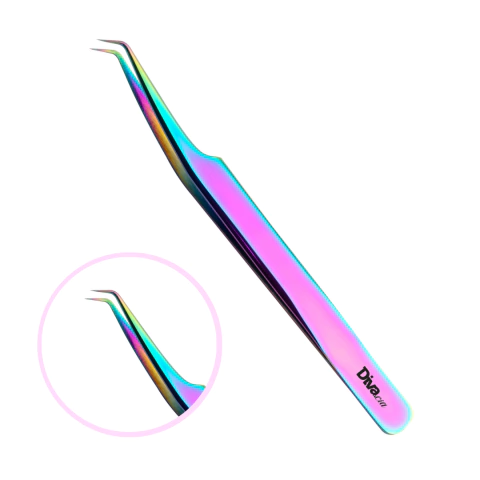 Pinça 45º para Fios Tecnológicos Autoclavável Extensão de Cílios