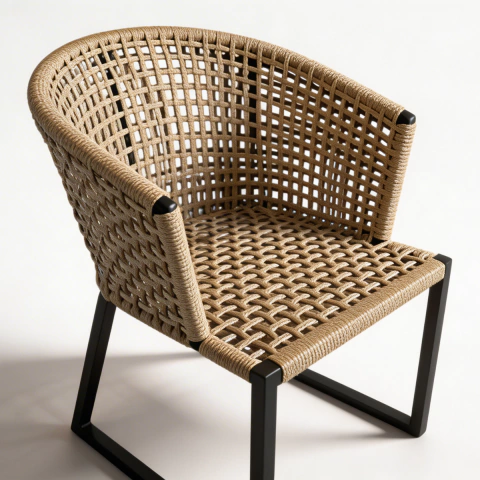 Cadeira Jade em Corda Náutica e Alumínio para Varanda e Jardim - comprar online