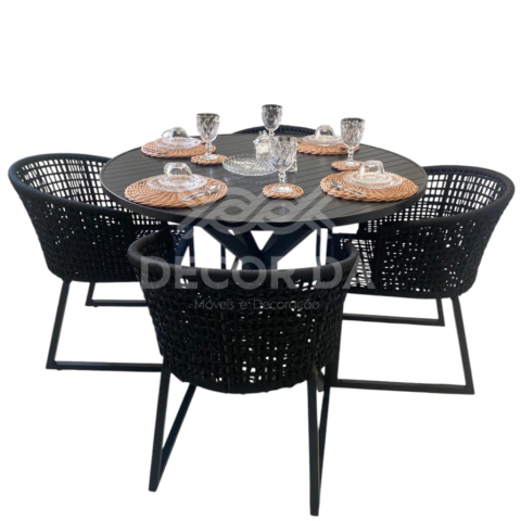 Mesa Estrela Em Alumínio e Cadeira Jade - Área Externa Gourmet - comprar online