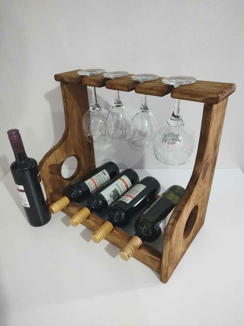 Adega Suporte de Mesa para Vinhos e taças ER008 - comprar online