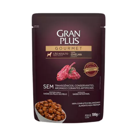 Sachê Ração Úmida para Cão Adulto Gourmet Gran Plus Ovelha 100g