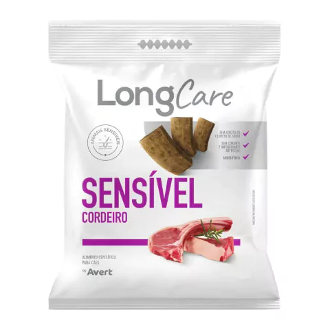 Petisco Natural Funcional para Cães LongCare Sensível Cordeiro 250g