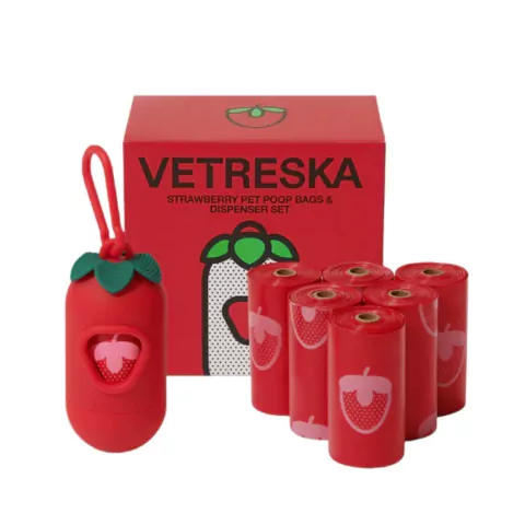 Kit Cata Caca Vetreska com Dispenser e 7 Rolos de Sacos Biodegradáveis Perfumados para Pets - comprar online