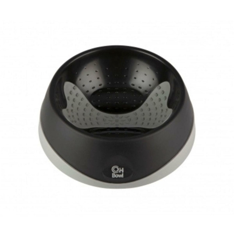 Comedouro de Lamber Lickimat Oh Bowl para Cachorro Preto