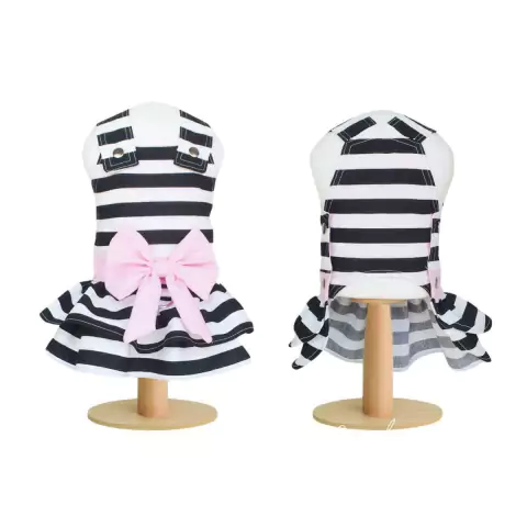 Peitoral Listrado Rosa Bebê para Cães Oh My Dog