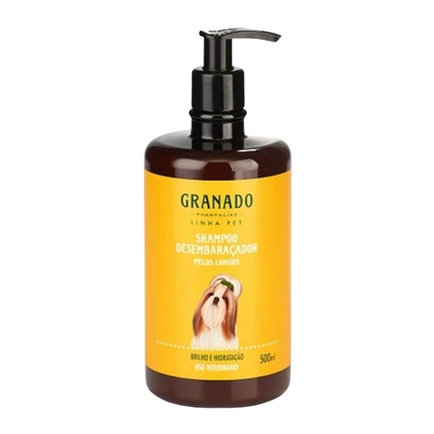 Shampoo Pet Desembaraçador Granado 500ml pelos longos, brilho e hidratação