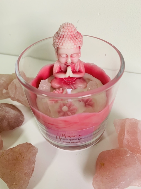 Vela Aura - Quartzo Rosa | Amor e Harmonia - comprar online