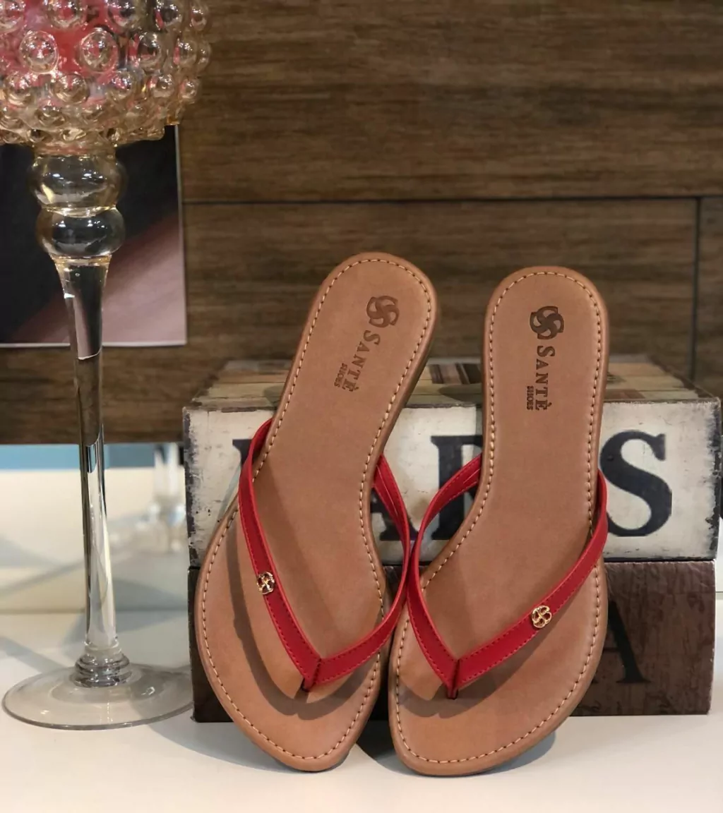 Chinelo VERMELHO - Modelo Summer - Santé Shoes