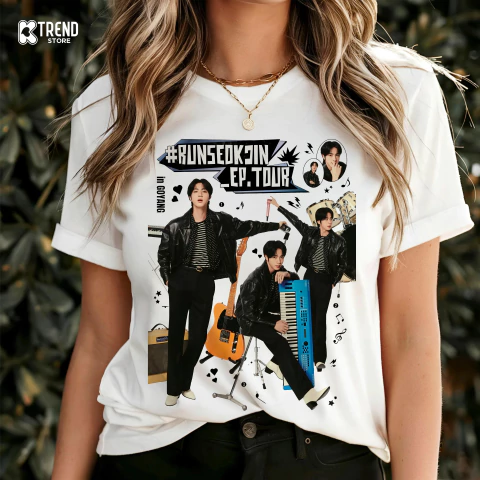 Camiseta Branca Jin Bts Seokjin Ep Tour - comprar online