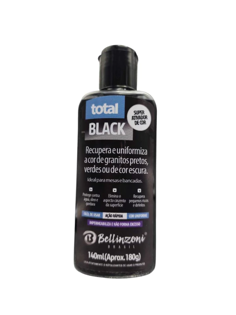 Ativador Cor Bancadas Mármore Granito Total Black 140ml