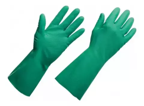 Luva Nitrílica Com Forro Superpro Verde Tamanho M 01 Par