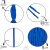 ALÇA CORDÃO 6/1 X 35 CM COM PONTEIRA (1.000 PÇS) AZUL ROYAL - comprar online