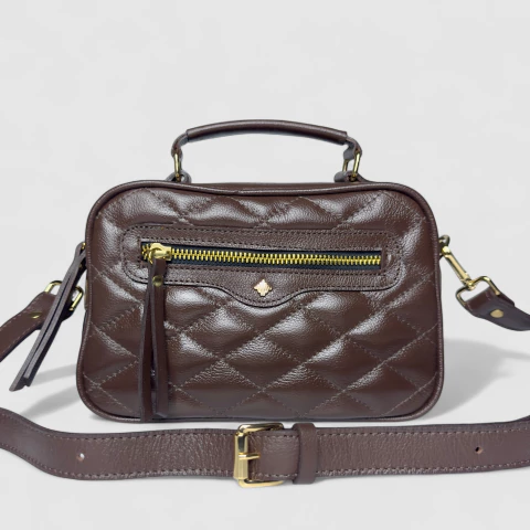 Bolsa Sara P em Couro Legitimo - Café - comprar online