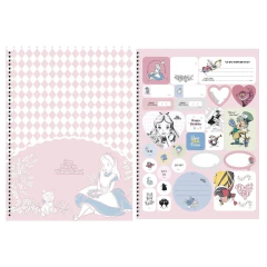 Caderno Espiral Universitário Alice no País das Maravilhas 160Fls (10 Matérias) - Animativa - loja online