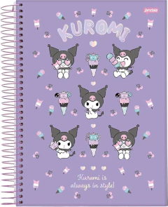 Caderno Espiral A5 Kuromi 80Fls - Jandaia na internet