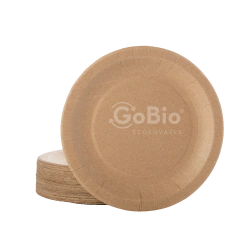 Plato 23cm Papel Kraft Natural - tienda online