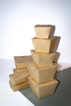 Caja para Wok (360 cm3 - 12 Oz) Papel Kraft - GoBio Ecoenvases