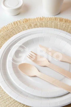 Plato 18cm Papel Kraft Blanco en internet