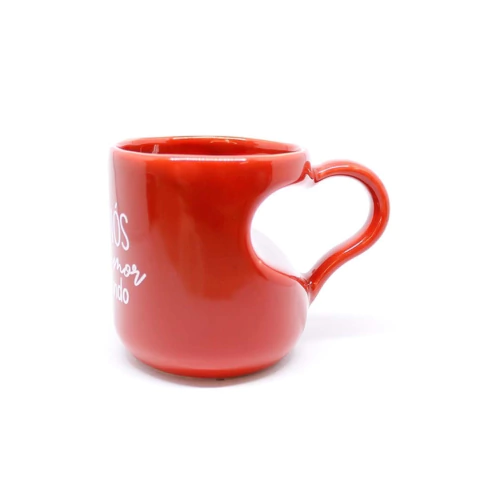 Caneca Coração 380Ml Vermelho - Namorados - Todo Amor
