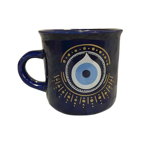 Caneca Retrô 340Ml Azul Cobalto - Mão De Hamsa - comprar online