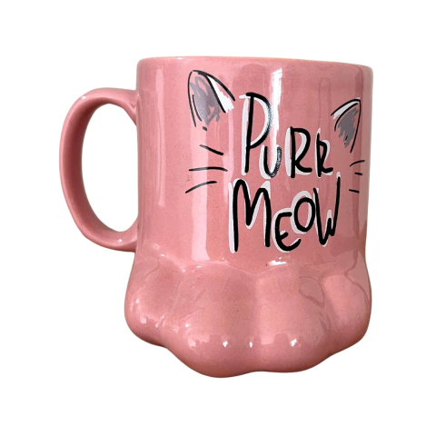 Caneca Pata Pet 360Ml Rosa Bebê Purr Meow - comprar online