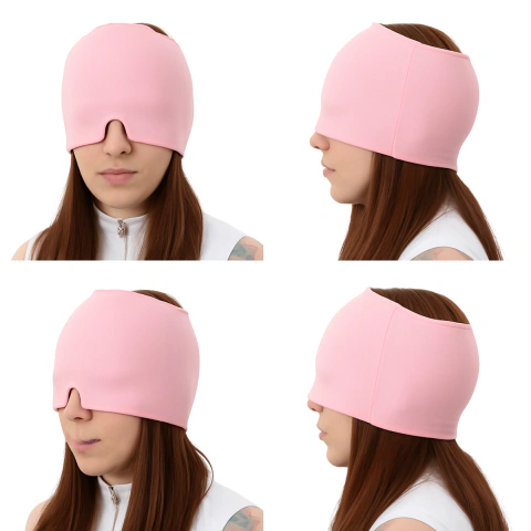 Antifaz Gorro Gel Frío y Calor para Migraña - Alivia Dolor de Cabeza