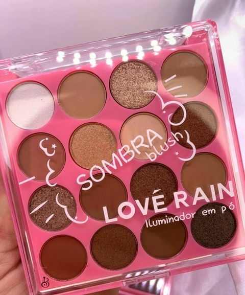 Paleta de Sombra- Blush e Iluminador - Lové Rain - comprar online