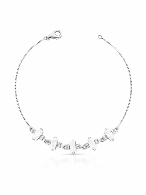 Pulseira july prata 925 rodio