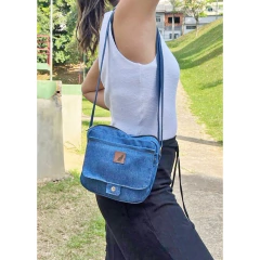 Bag Bolsa Jeans de Lado Transversal Feminina de Ombro Tiracolo - comprar online